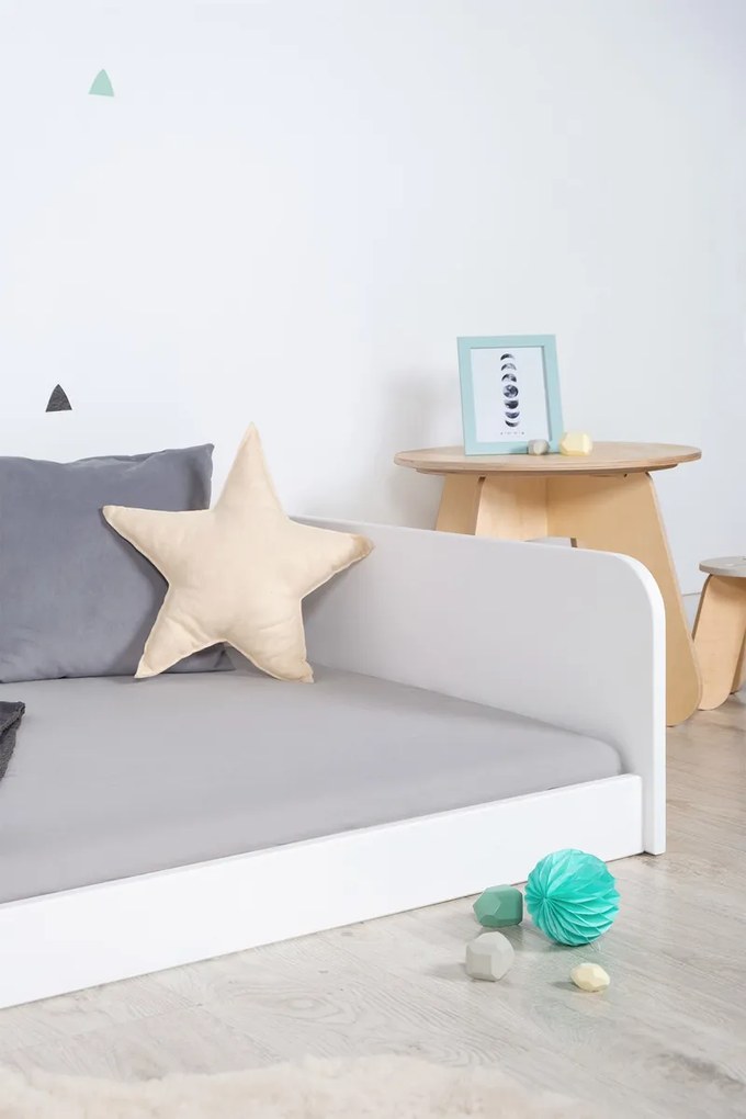 Lettino Montessori in legno Sia - bianco - 140x70 cm