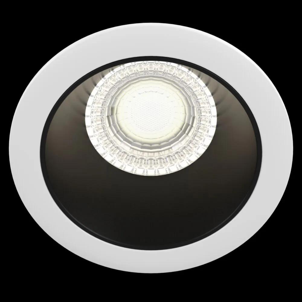 Faretto Da Incasso Moderno Share Alluminio Bianco 1 Luce Diffusore Nero