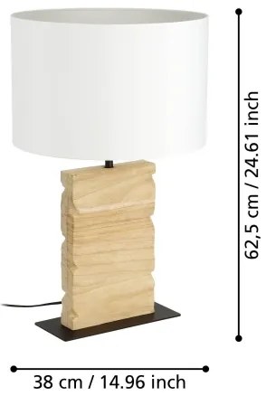 Eglo 39917 - Lampada da tavolo CONTESSORE 1xE27/40W/230V 62,5 cm marrone