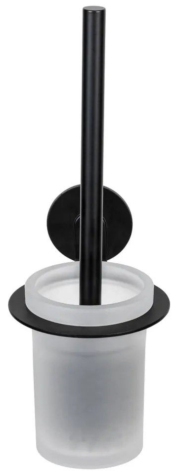 Scopino in vetro autoportante nero opaco Bivio - Wenko