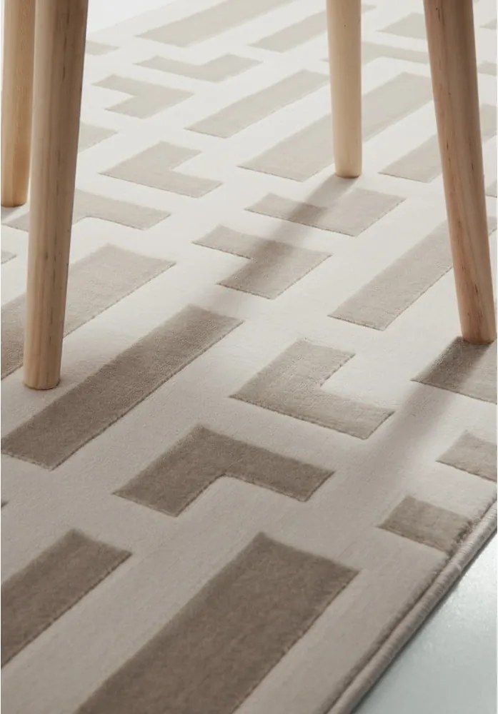 Passatoia grigia/color crema 80x240 cm Perles Onyx – Elle Decoration