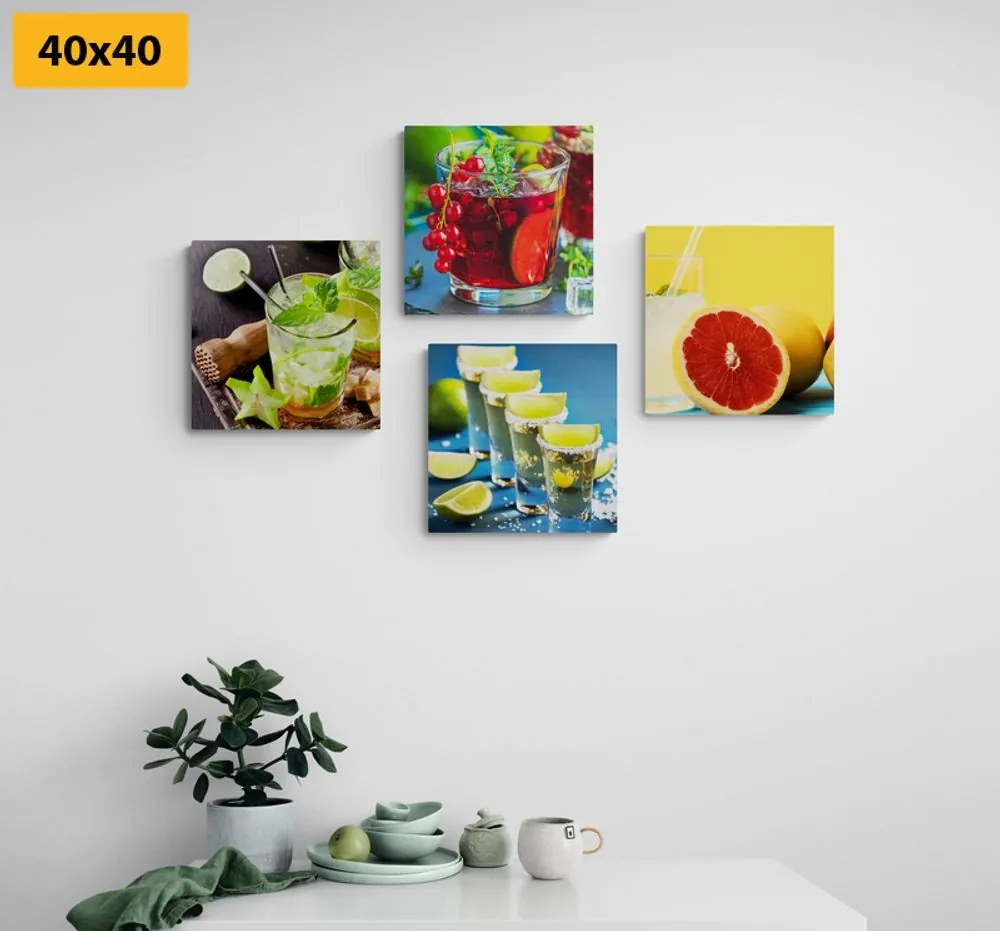 Set di quadri – Drink dai colori vivaci