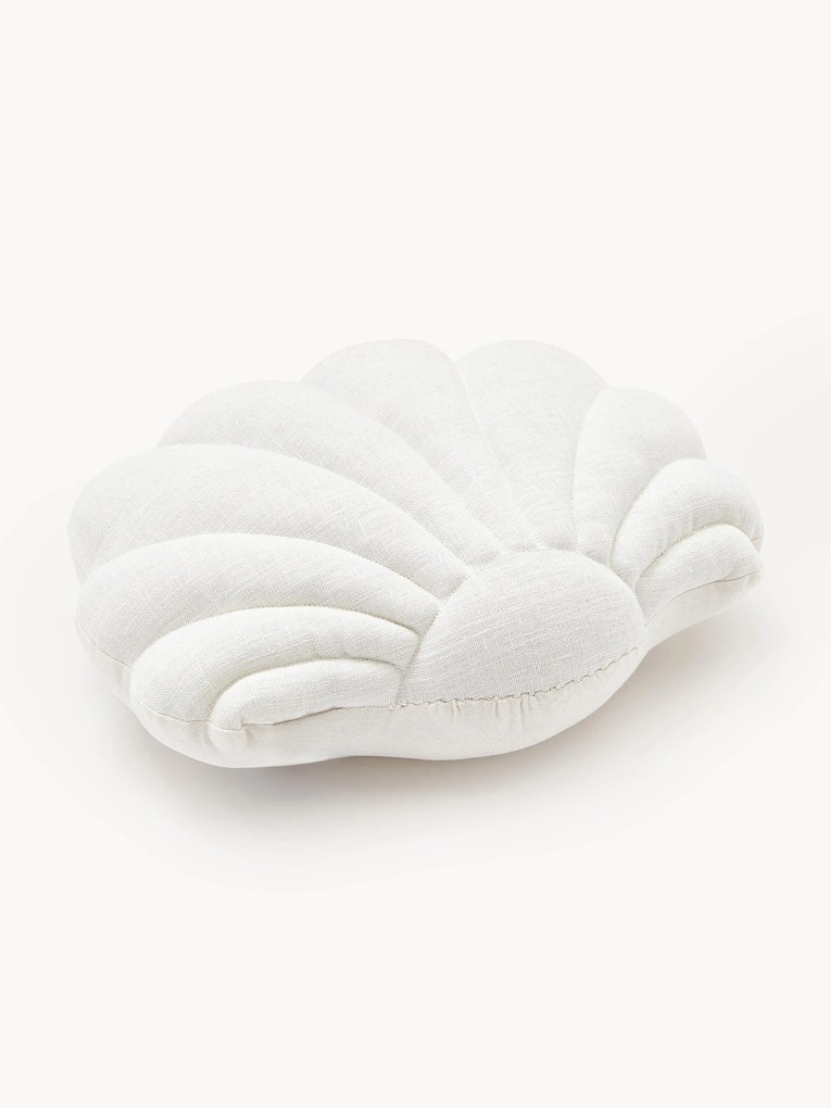 Cuscino in lino a forma di conchiglia Shell