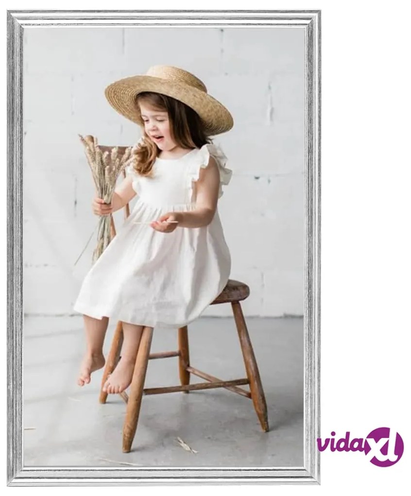 vidaXL Cornici Foto Collage 3 pz per Tavolo Argento 21x29,7 cm