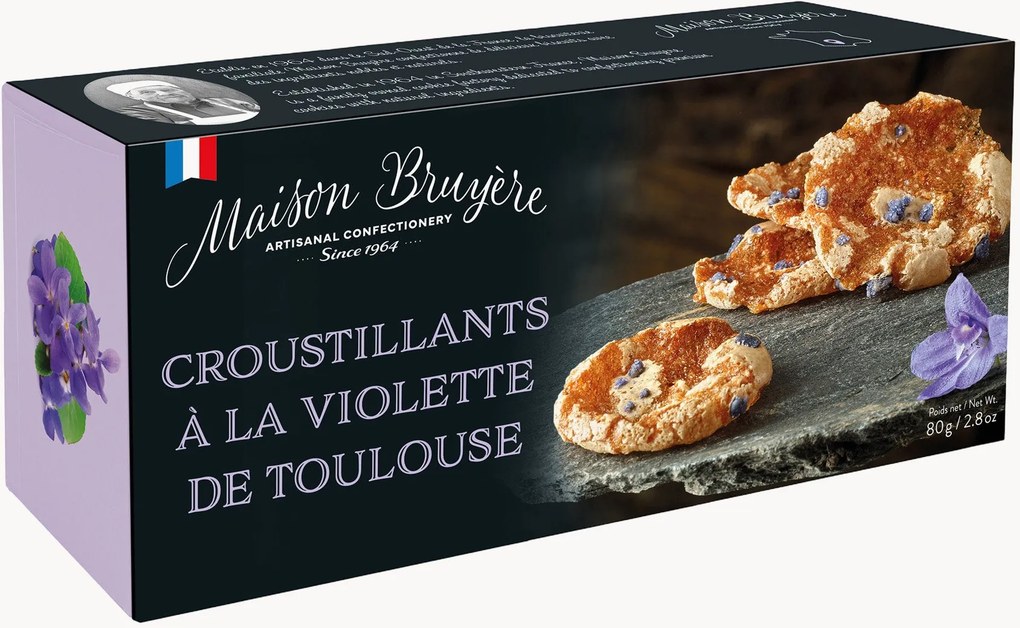 Pasticcini croccanti alle violette candite