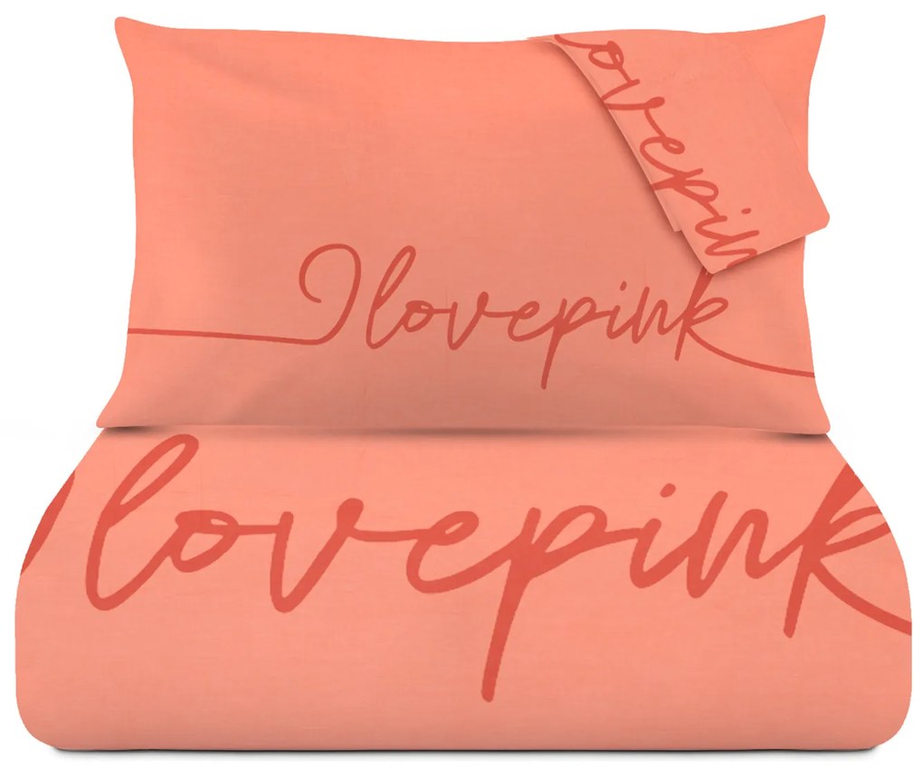Parure copripiumino matrimoniale I love pink Quotes