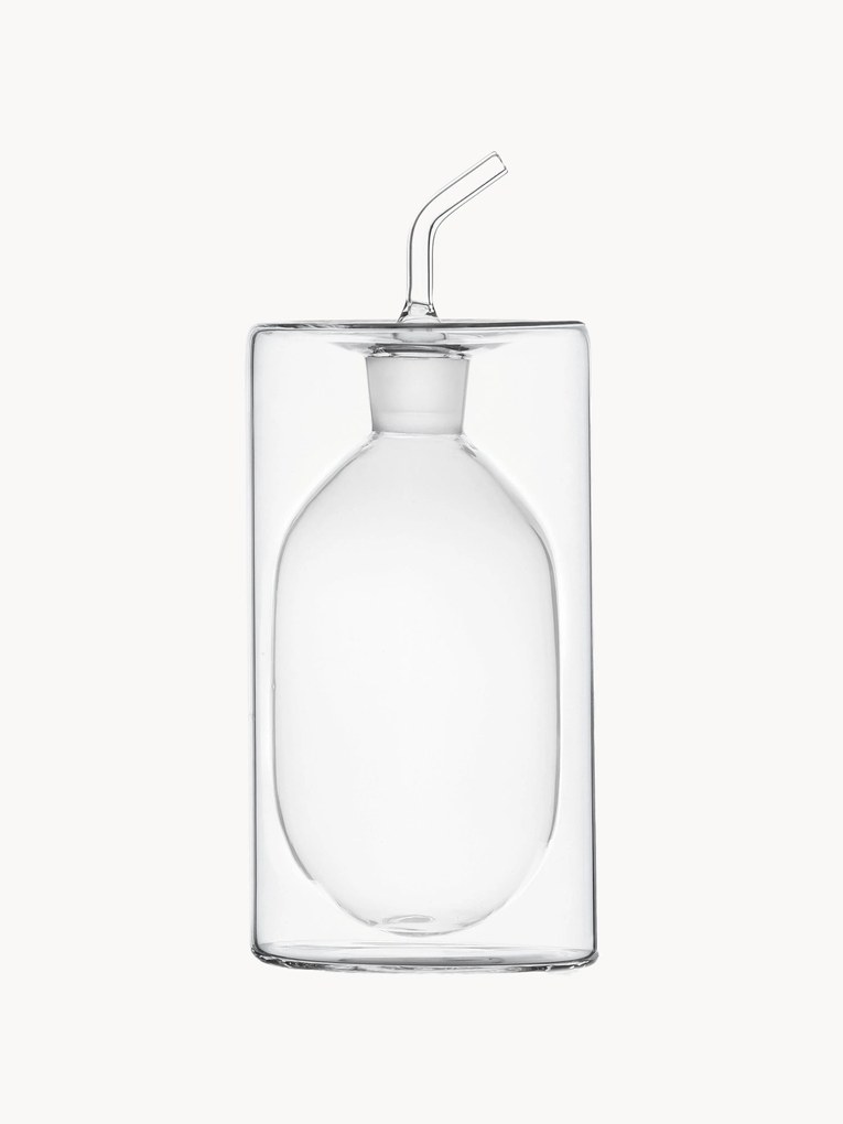 Distributore aceto e olio in vetro borosilicato fatto a mano Cilindro alt. 19 cm