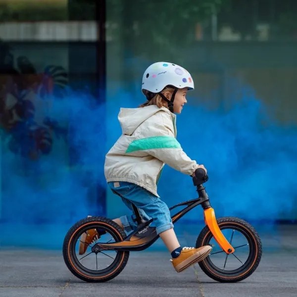 Lionelo - Bici a spinta BART AIR nero/arancione