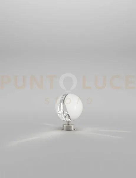 Poc lampada da tavolo 16 cristallo bianco acciaio satinato 1 luce a...