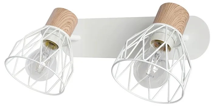 Faretto decorativo senza fonte luminosa CLAYTON in acciaio bianco E27 40W SEYNAVE 2 luci