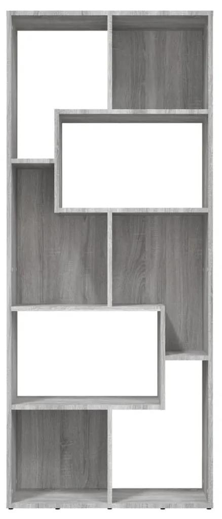 Libreria grigio sonoma 67x24x161 cm in legno ingegnerizzato