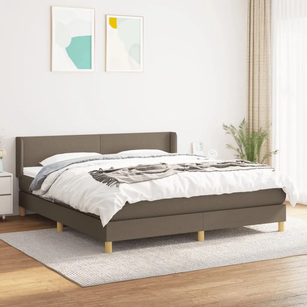 Giroletto A Molle Con Materasso Tortora 160x200 Cm İn Tessuto /