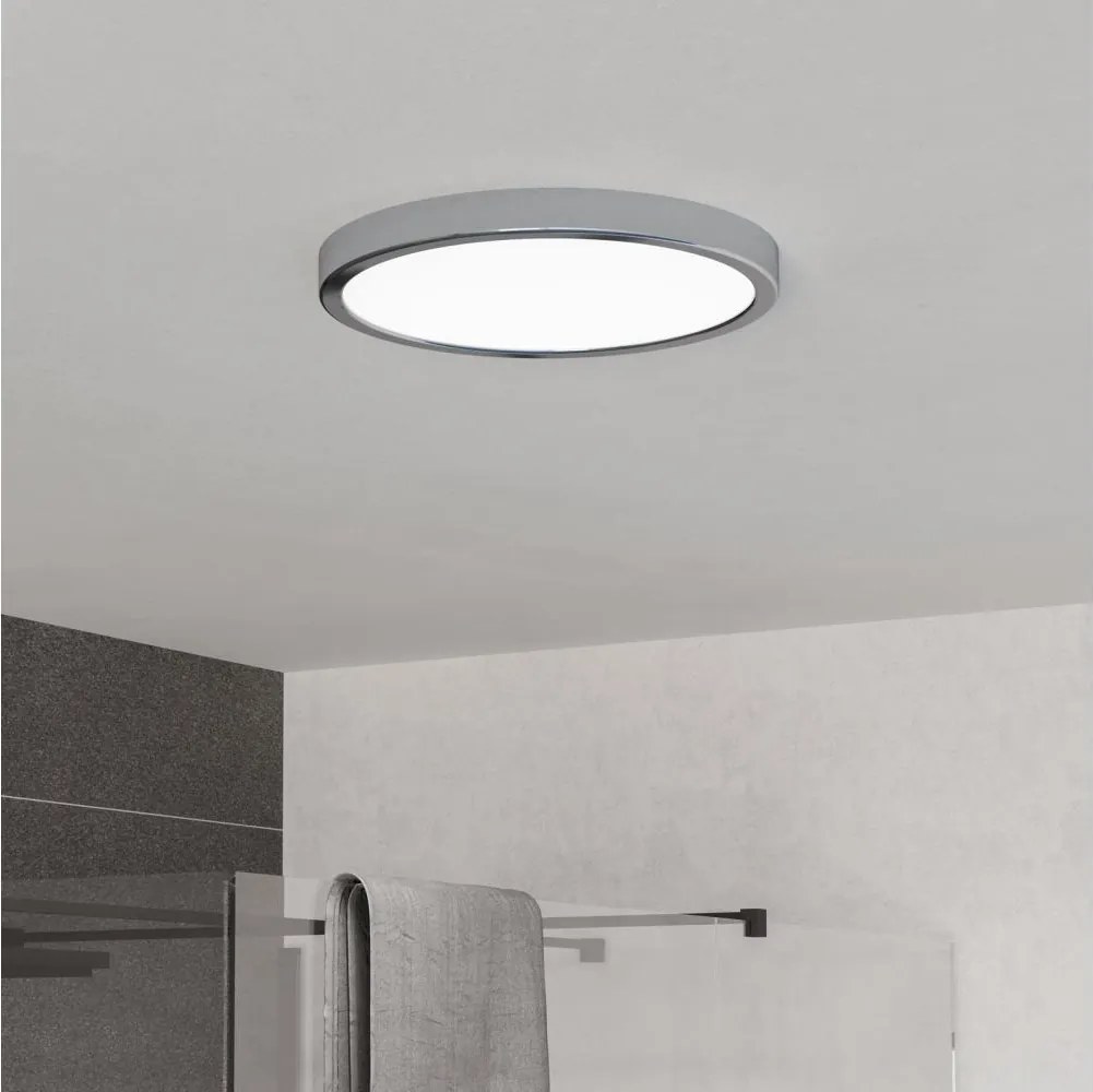 Eglo 901764 - Plafoniera LED per bagno FUEVA LED/14,2 W/230 V Ø27,8 cm IP44 cromo