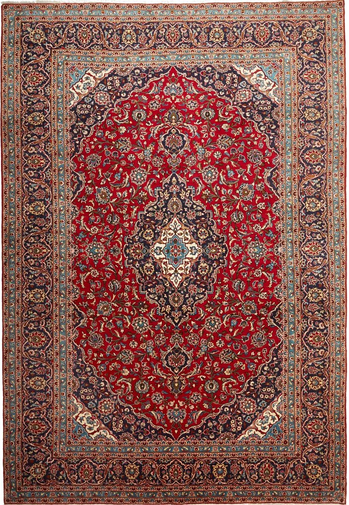 Kashan Tappeto persiano 240x360 Rosso (Iran) Annodato A Mano