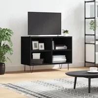 Mobile Porta TV Nero 69,5x30x50 cm in Legno Multistrato 826965