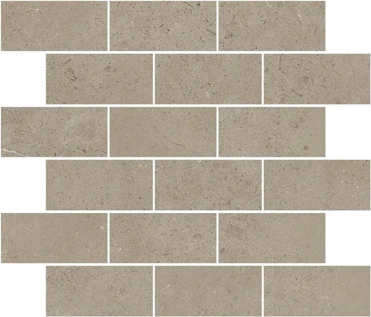 Piastrella Mosaico in gres porcellanato GEA crema e tortora L 30 x L 30cm x Sp. 9 mm, 10 pezzi