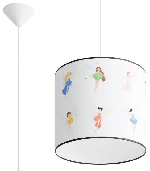 Sollux SL.1416 - Lampadario a sospensione per bambini FAIRY 1xE27/15W/230V diametro 30 cm