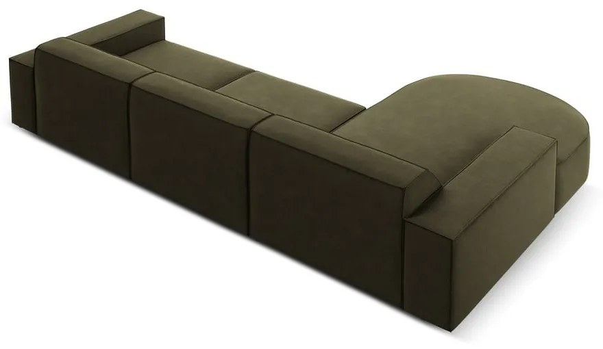 Divano angolare in velluto verde (angolo sinistro) Jodie - Micadoni Home