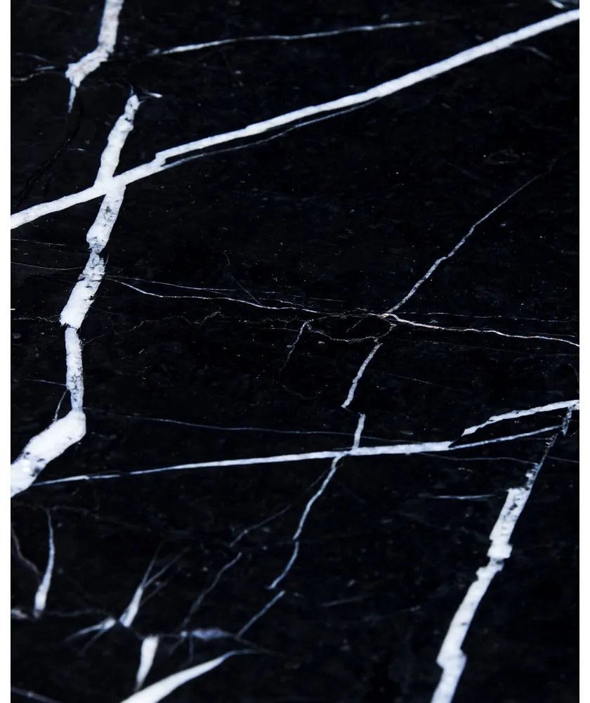 Tavolino con piano nero in marmo 80x80 cm Raw - Hübsch