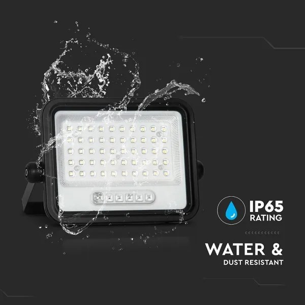 Faretto solare dimmerabile a LED 100W/3,2V IP65 5000 mAh nero + telecomando