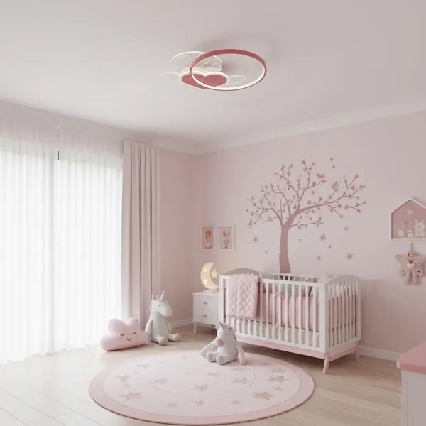 Brilagi - Plafoniera per bambini LOVE LED/48W/230V 3000/4500/6000K rosa