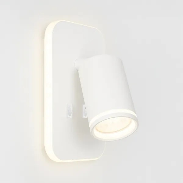 Faretto da parete a LED PIPE 1xGU10/10W/230V + LED/6W bianco