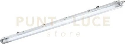 Plafoniera stagna led atlantic silver 1 luce attacco t8 incluso ip6...
