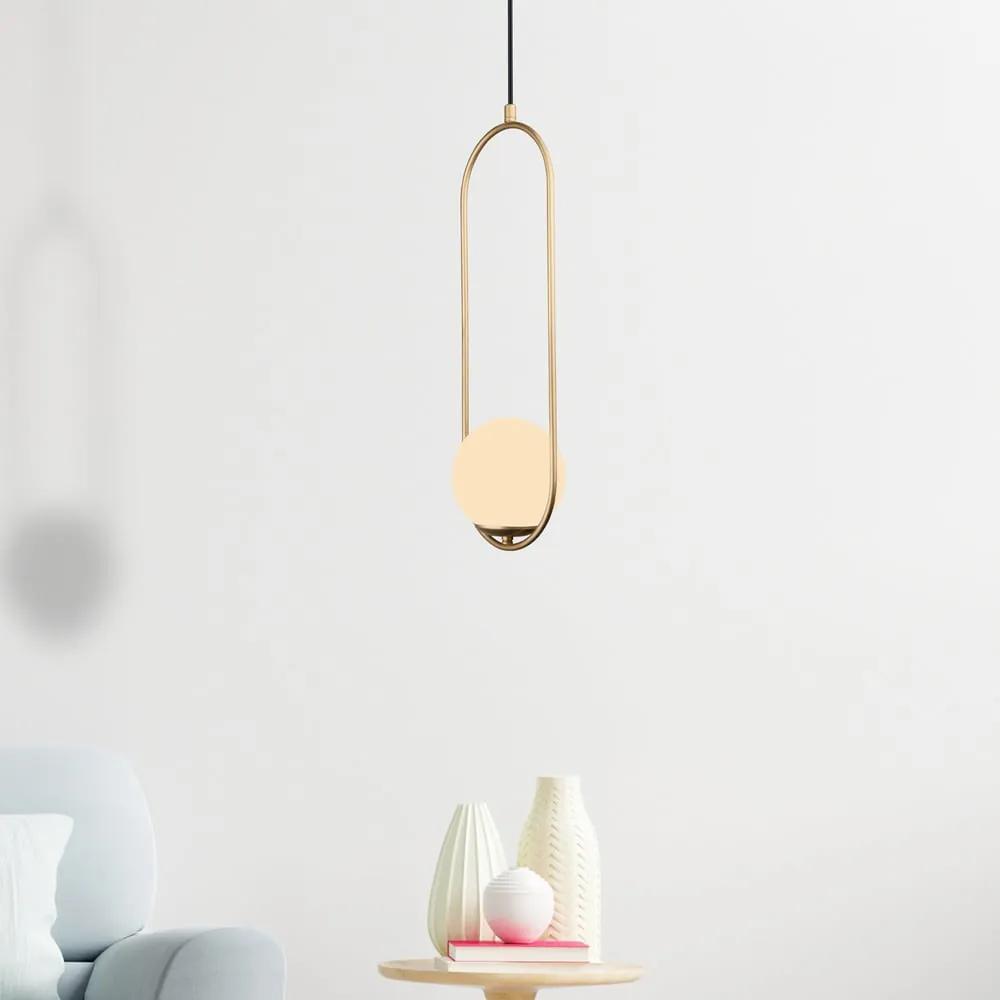 Lampada a sospensione color oro, altezza 146 cm Arch - Squid Lighting