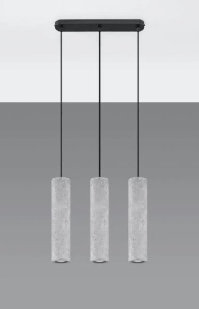 Lampadario a Sospensione in Cemento Leggero 3xGU10 LUVO 3 da interno