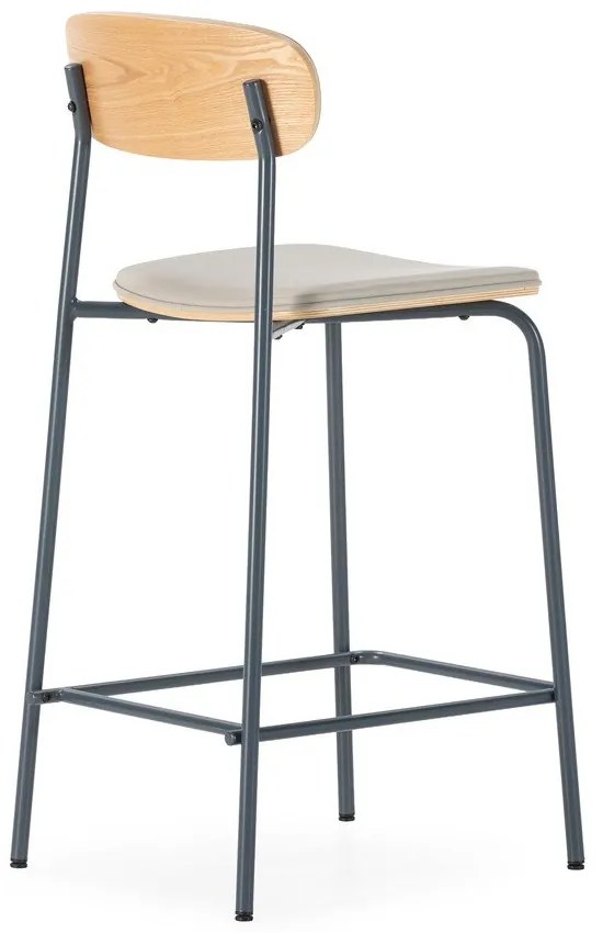 Set di sbagelli da bar beige in imbottito 2 pz (altezza della seduta 65,5 cm) Saula – Marckeric