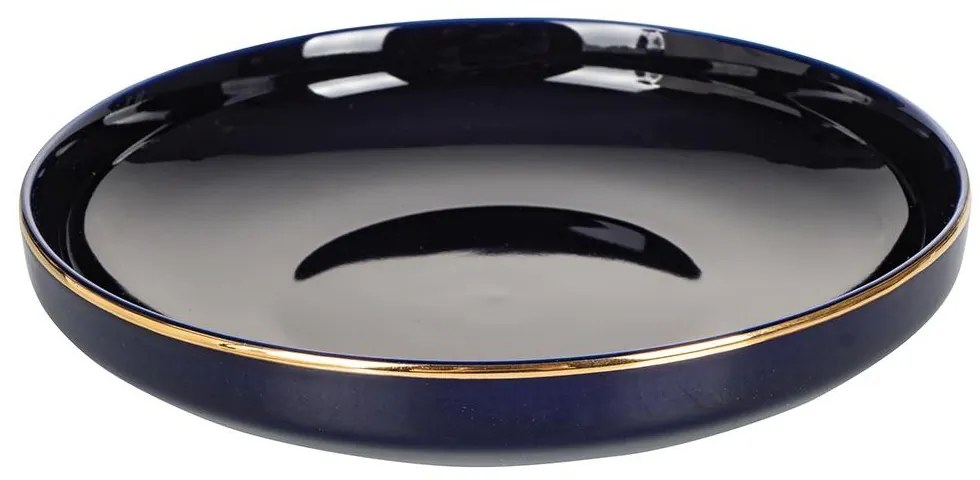 Servizio Piatti 12 pezzi - New Bone China Bordo Oro - Luxury Blue