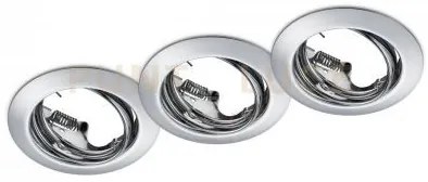 Jura kit 3 faretti da incasso rotondi orientabili cromati d. 8,3cm ...