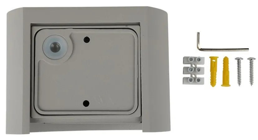 Lampada LED da Muro Doppio Fascio Regolabile 6W IP65 Grigio