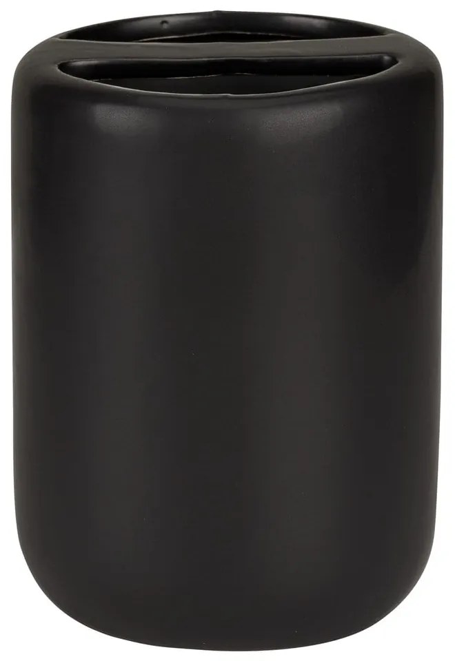 Portaspazzolino nero opaco in ceramica Olinda – Allstar