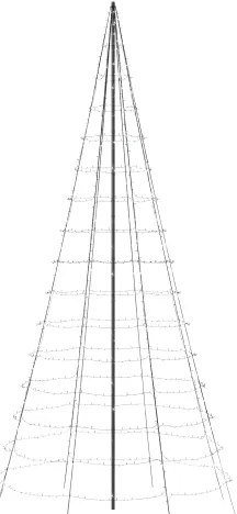 Twinkly TWP-01K-POLE-B - Supporto per albero di Natale da esterno 6 m, nero