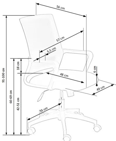 Sedia da ufficio TONA nera