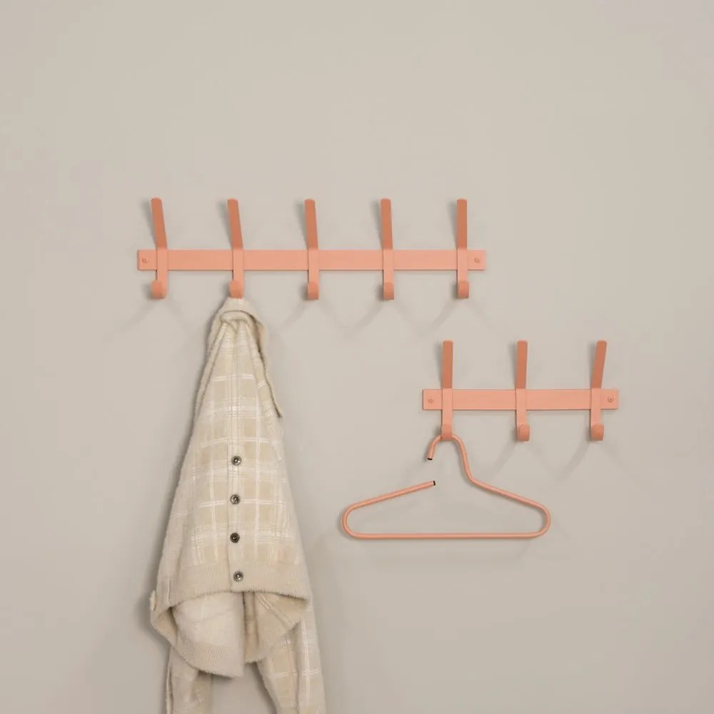 Attaccapanni da parete color salmone in metallo 70 cm Dexter – Spinder Design