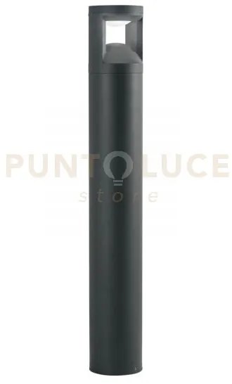 Paletto led wami in alluminio antracite 12w 1530lm cct ip65 81x12x1...