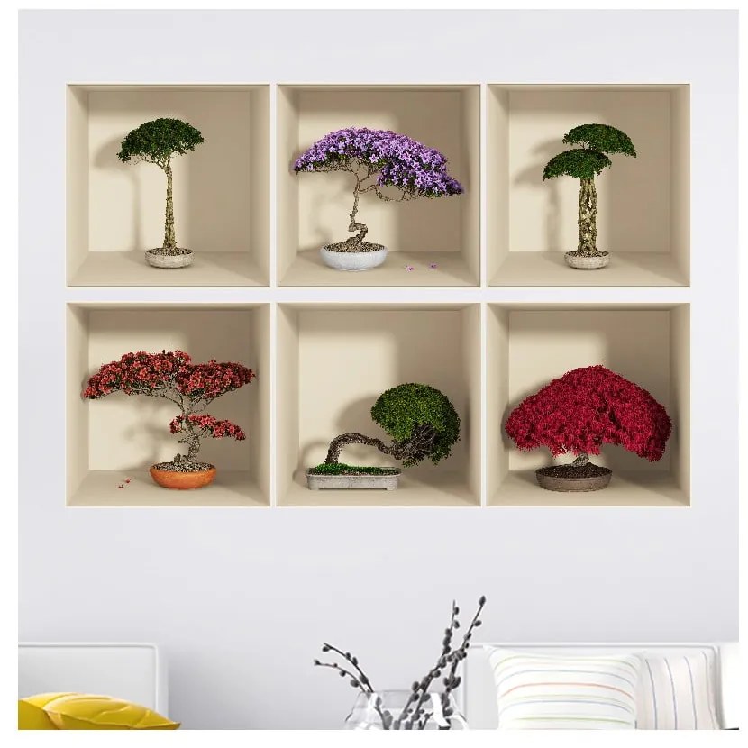 Set di 6 adesivi con effetto 3D Home - Ambiance