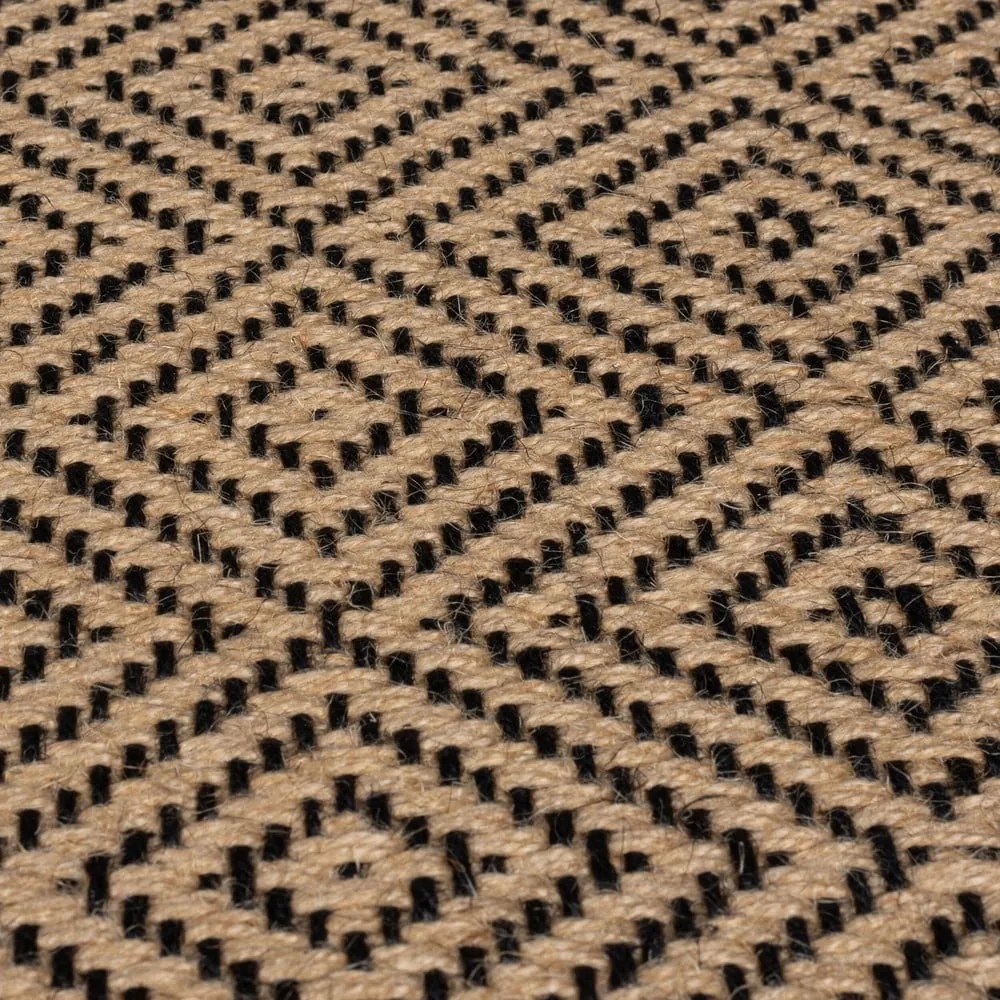 Pedata in iuta per scale in colore nero-naturale 60x600 cm Diamond - Flair Rugs