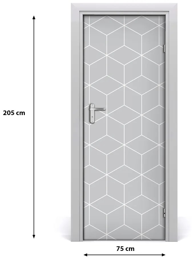 Adesivo per porta Sfondo geometrico 75x205 cm