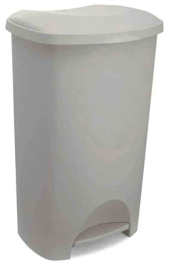 Cestino per la spazzatura greige in plastica con pedale 50 l – Addis