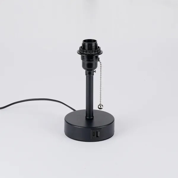 Brilagi - Lampada da tavolo con porta USB TABLON 1xE27/25W/230V nero/grigio