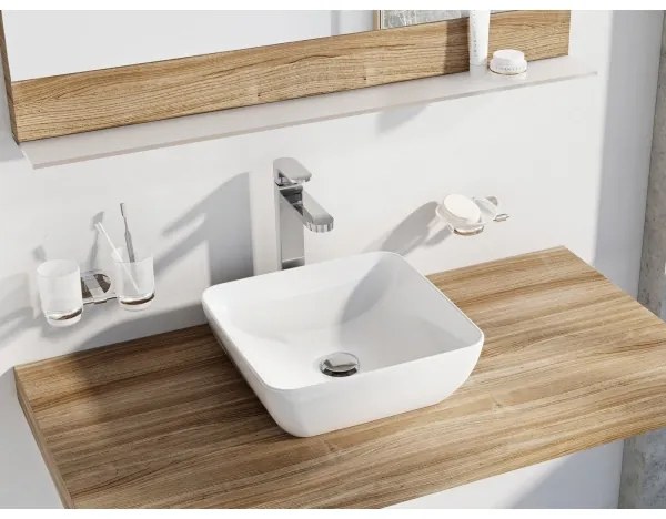 Ravak XJX01138001 - Lavabo da appoggio UNI SLIM 38x38 cm ceramica/bianco