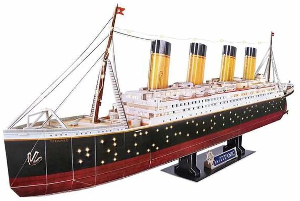 Puzzle di Legno per Bambini CubicFun Titanic 3D 266 Pezzi