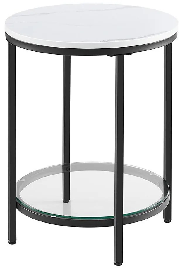 Tavolino d'appoggio SID nero/bianco