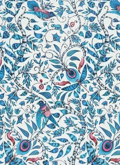 Clarke & Clarke Carta da parati Rousseau - Blue