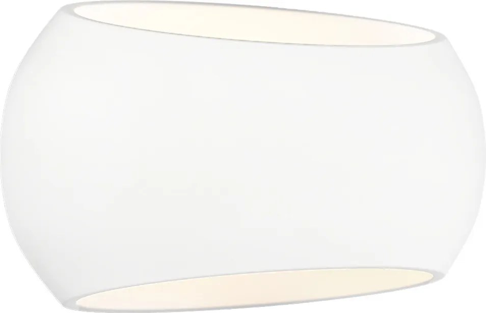 Applique da Parete E27 CURVY in Gesso Pitturabile