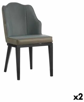 Poltrona Conchiglia Azzurro Nero Grigio Acciaio 48 x 88 x 60 cm (2 Unità)