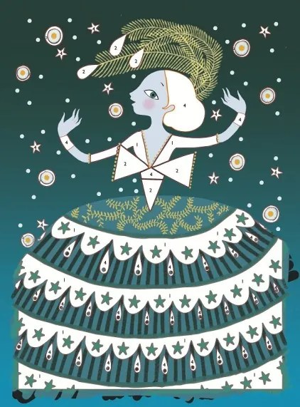 Gioco d'arte - vestito magico scintillante